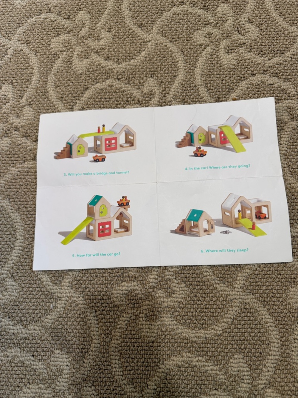 Lovevery Wooden Playhouse & Vehicle Set in Yellow and Teal - Picture 2 of 9